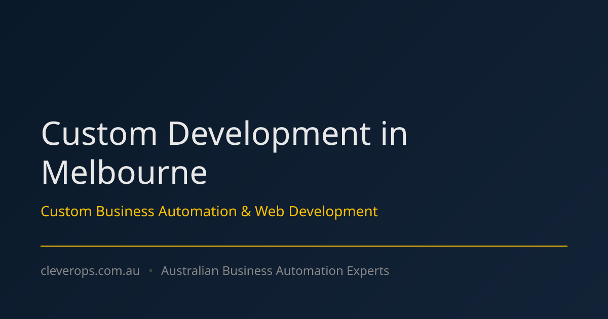 Custom Software Development Melbourne | Business Solutions Victoria