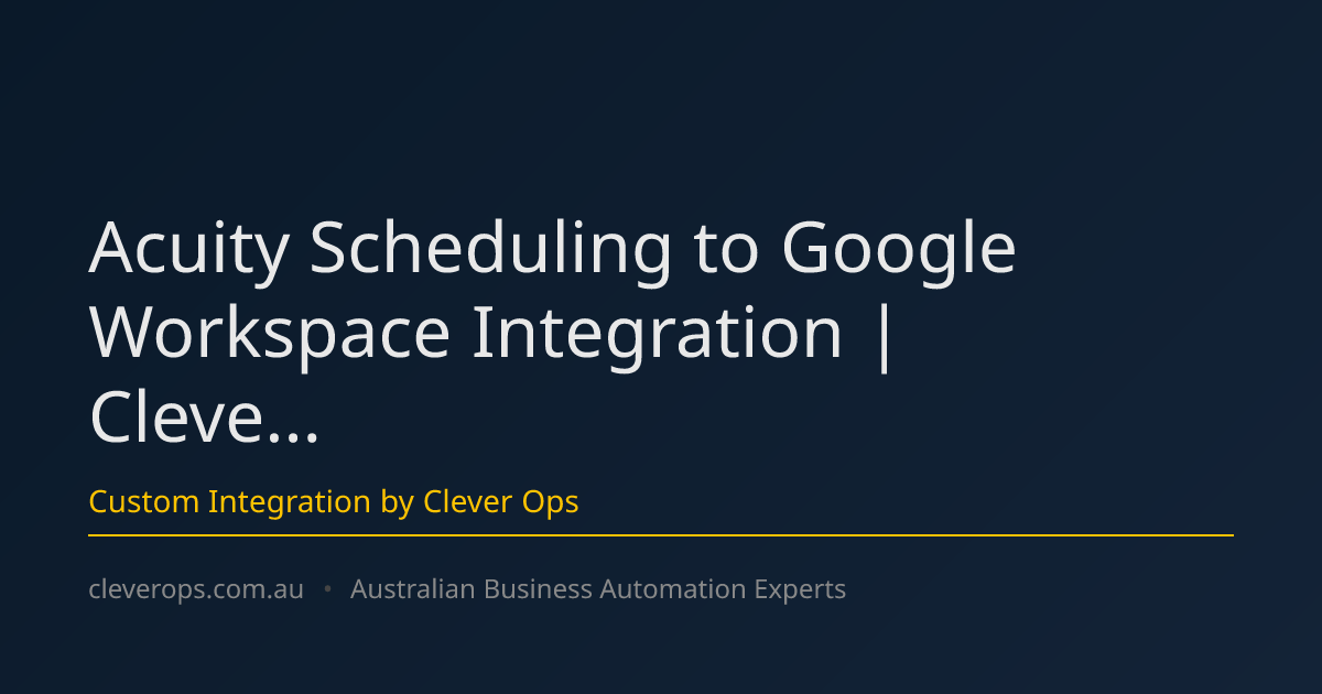 Acuity Scheduling to Google Workspace Integration | Cleve...
