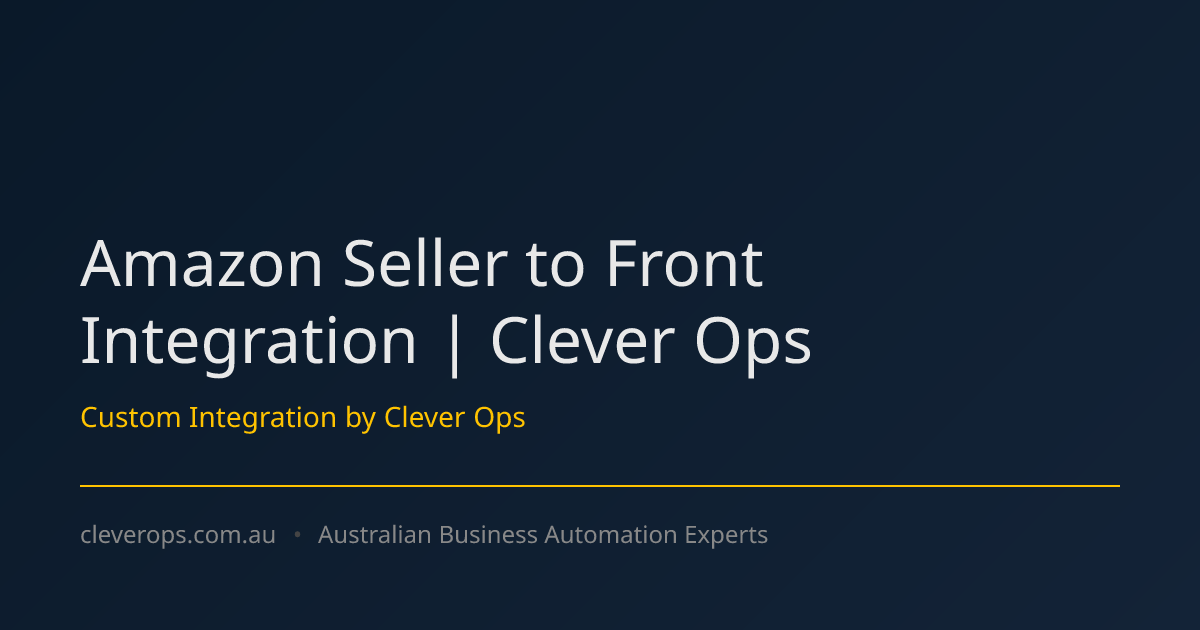 Amazon Seller to Front Integration | Clever Ops