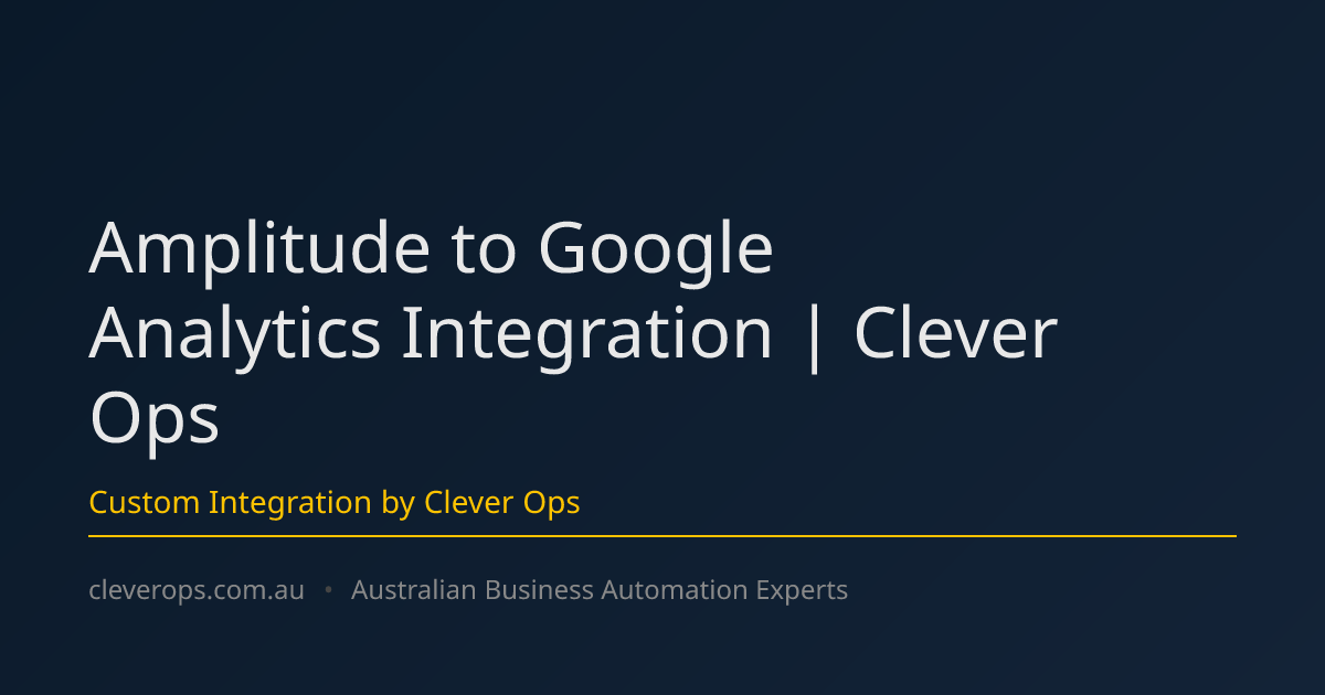 Amplitude to Google Analytics Integration | Clever Ops