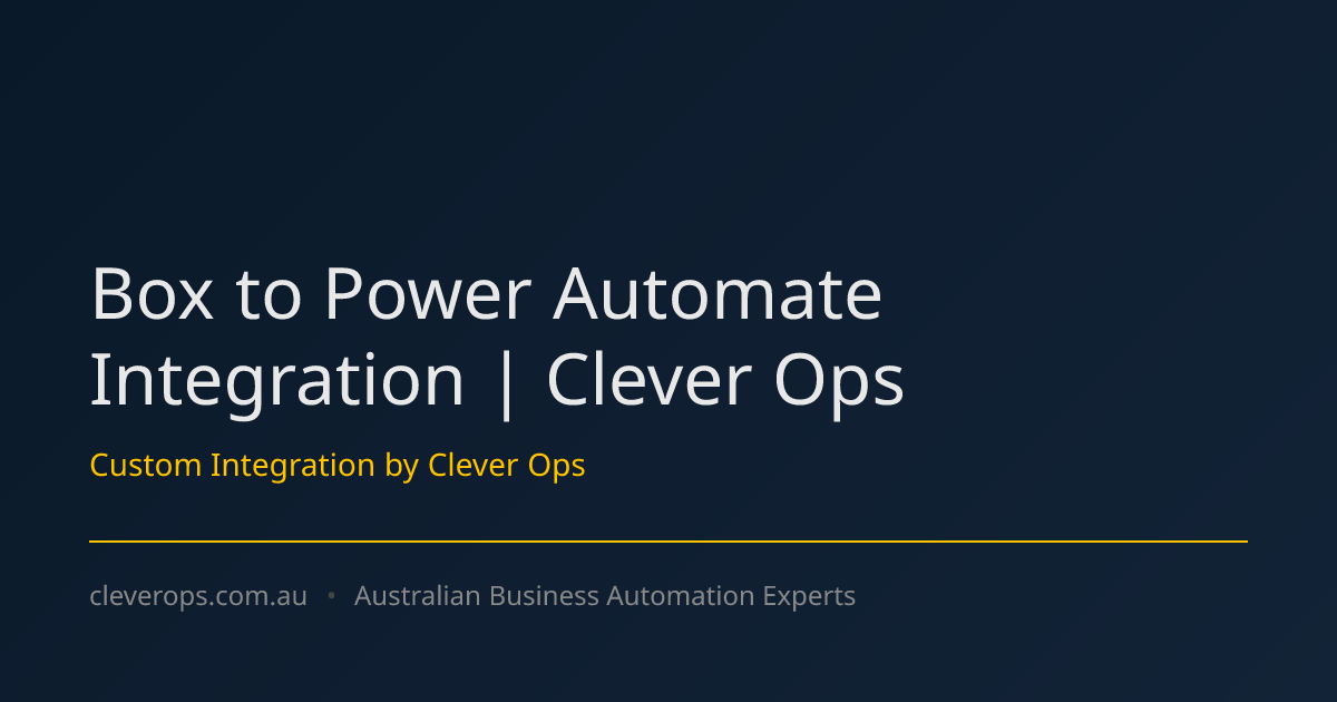 Box to Power Automate Integration | Clever Ops