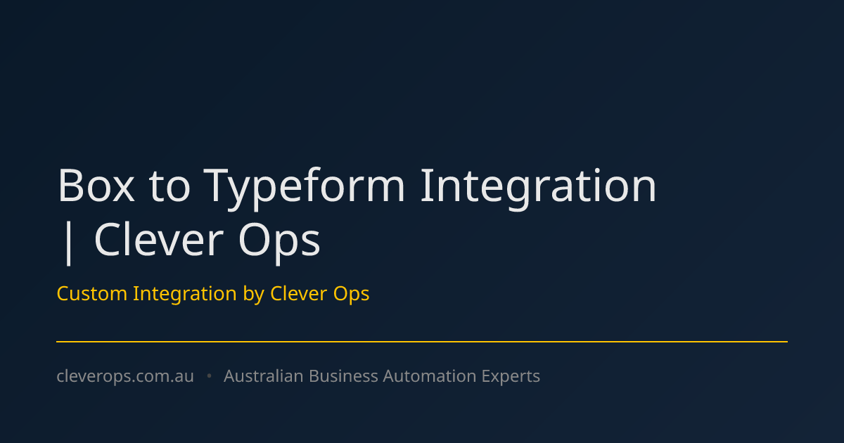 Box to Typeform Integration | Clever Ops
