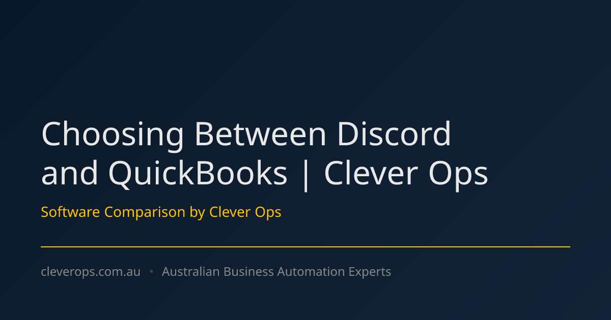 Choosing Between Discord and QuickBooks | Clever Ops