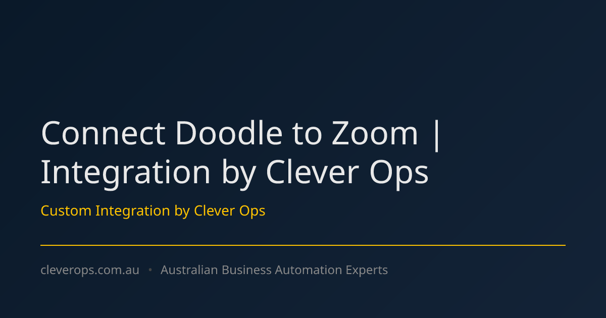Connect Doodle to Zoom | Integration by Clever Ops