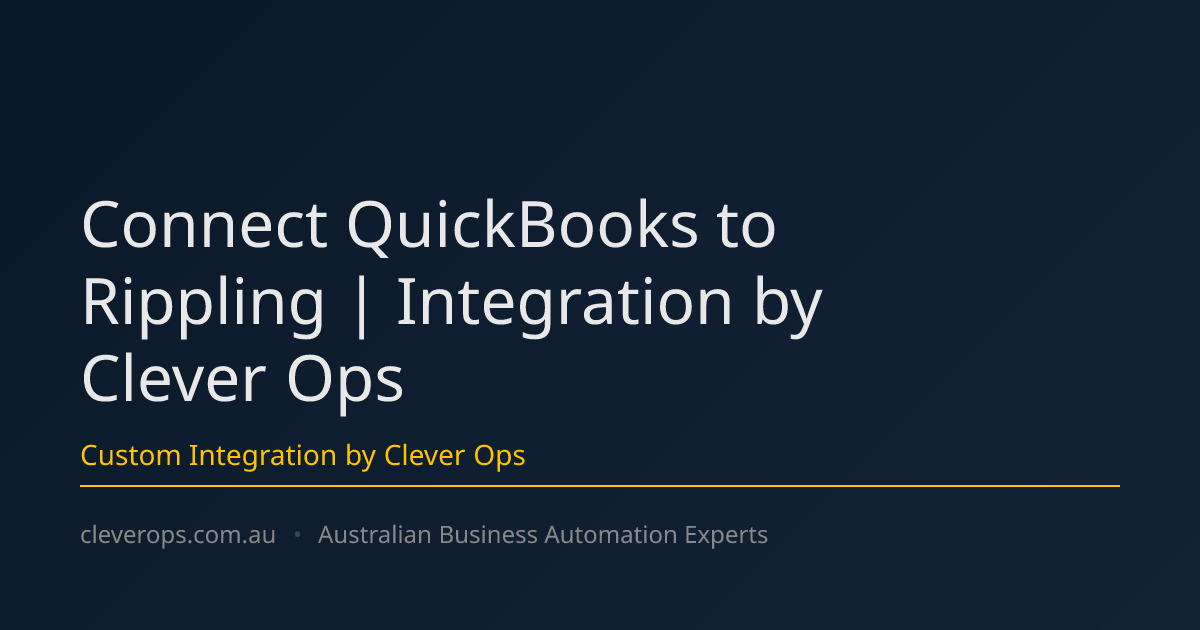 Connect QuickBooks to Rippling | Integration by Clever Ops