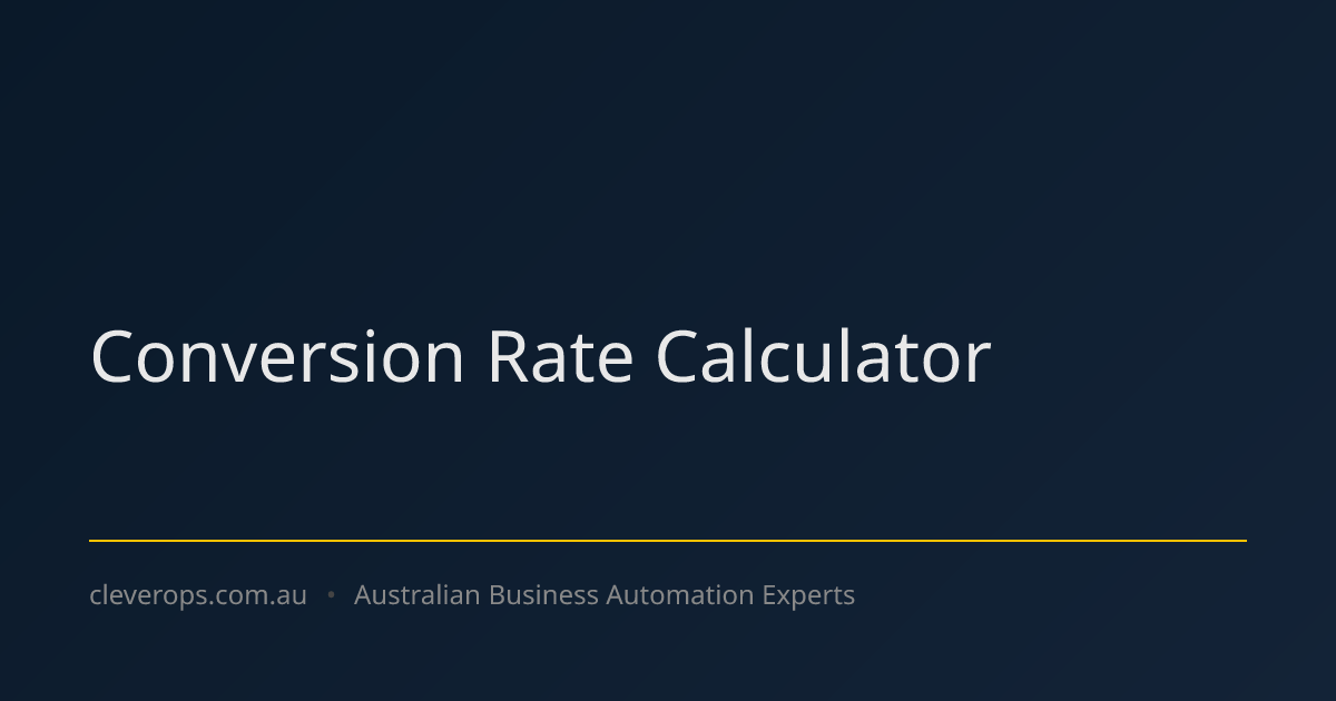 Conversion Rate Calculator Australia | Free Tool