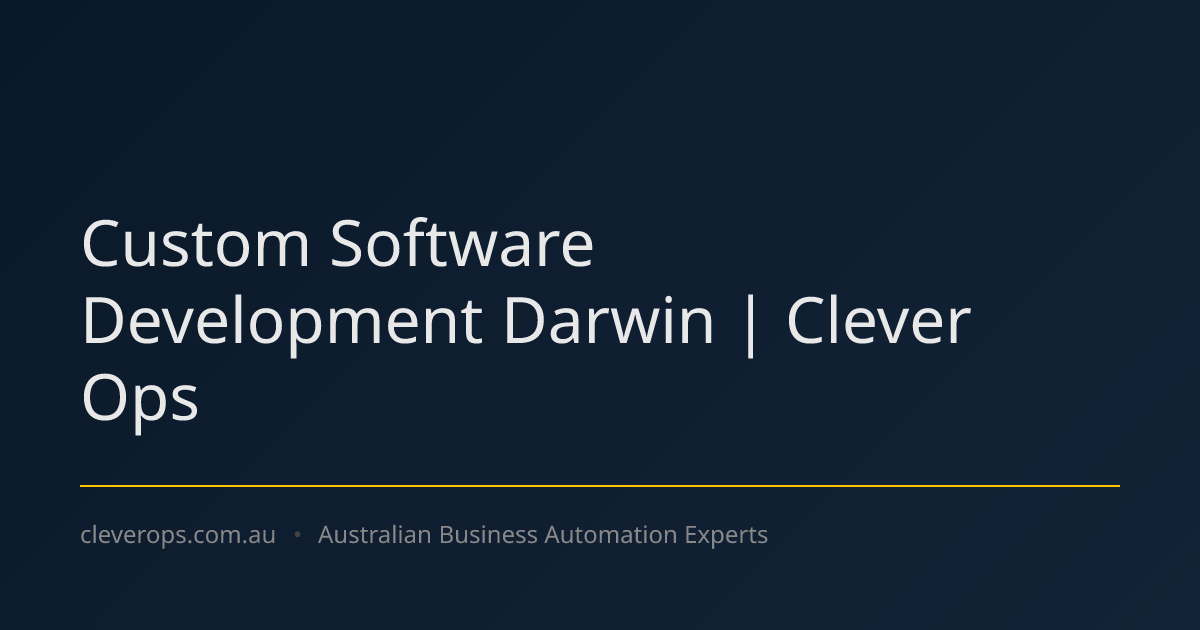 Custom Software Development Darwin | Clever Ops