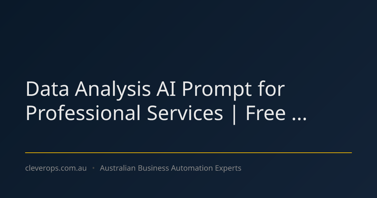 Data Analysis AI Prompt for Professional Services | Free ...