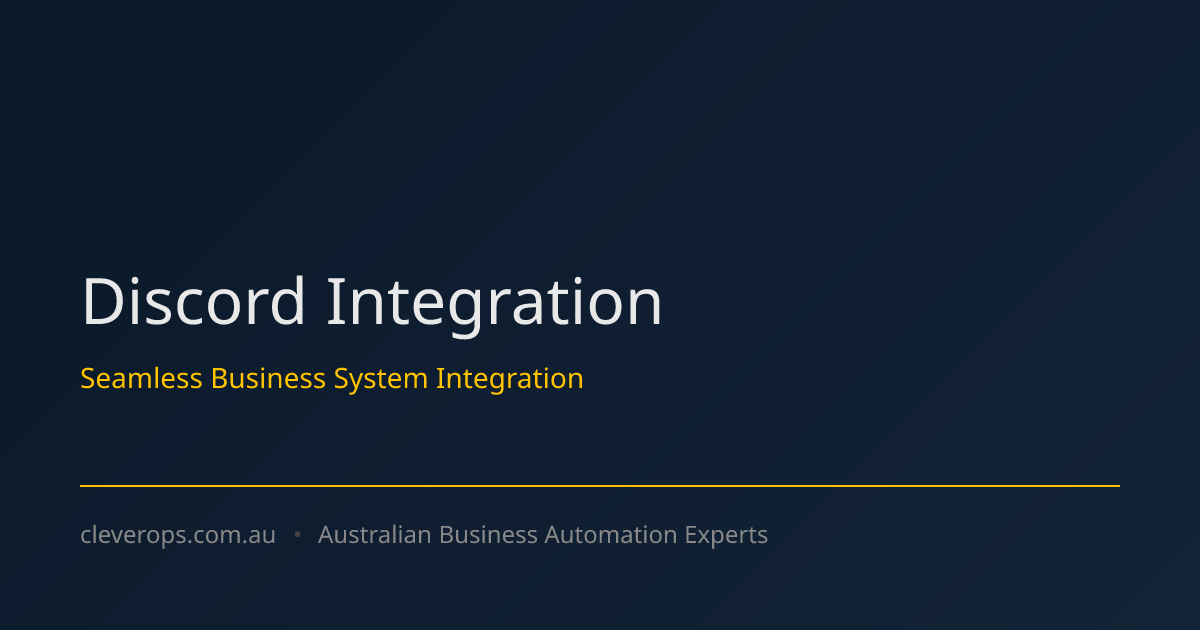 Discord Integration Services | Business Community Automation