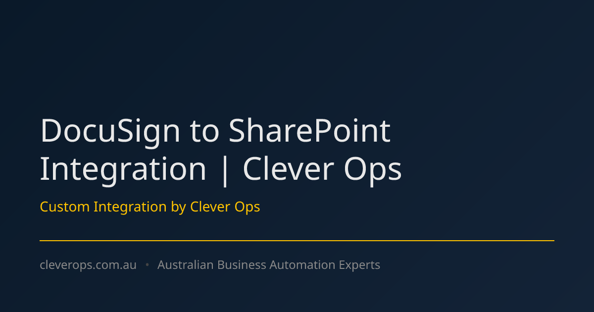 DocuSign to SharePoint Integration | Clever Ops