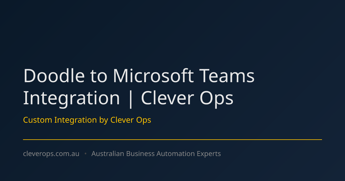 Doodle to Microsoft Teams Integration | Clever Ops