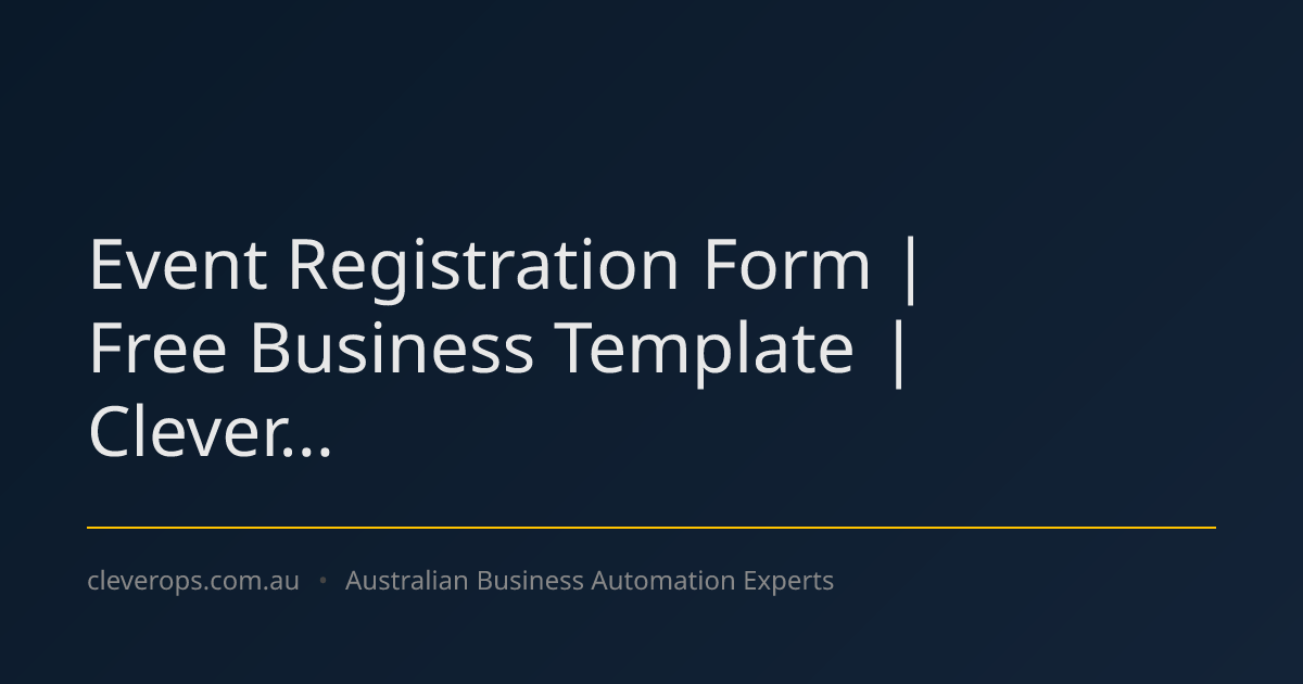 Event Registration Form | Free Business Template | Clever...