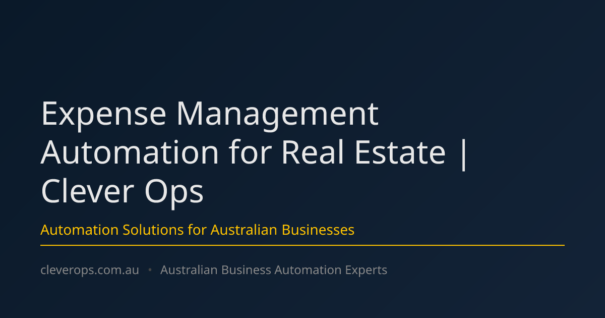 Expense Management Automation for Real Estate | Clever Ops