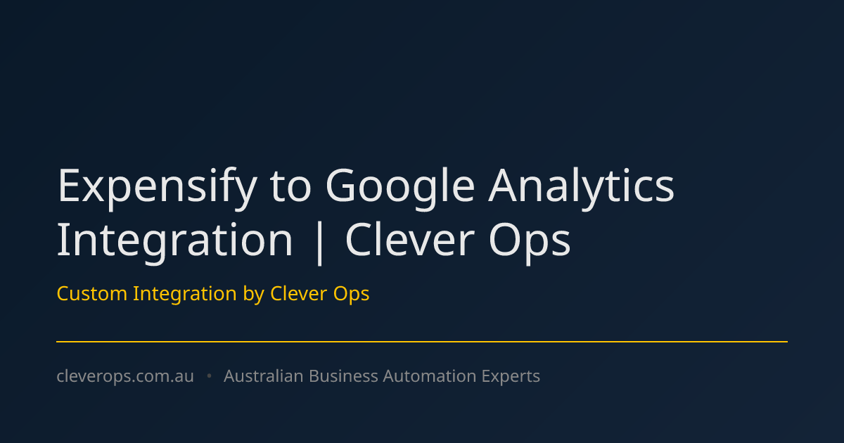 Expensify to Google Analytics Integration | Clever Ops