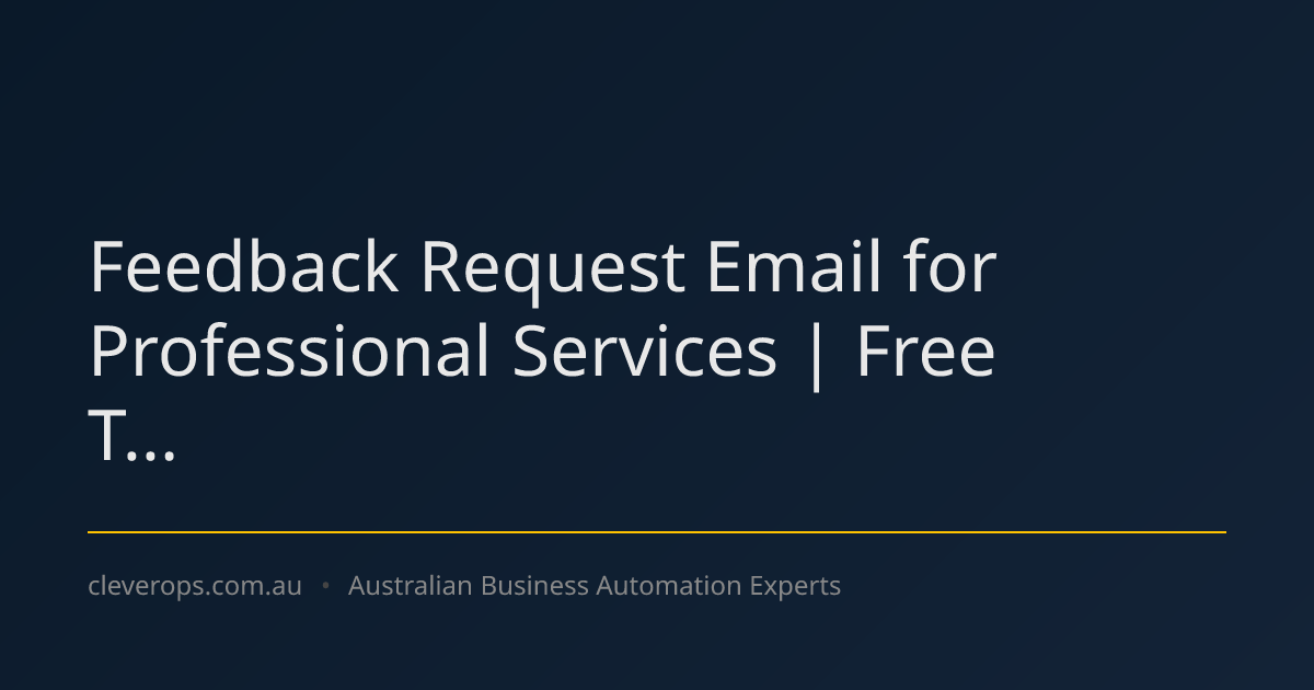 Feedback Request Email for Professional Services | Free T...