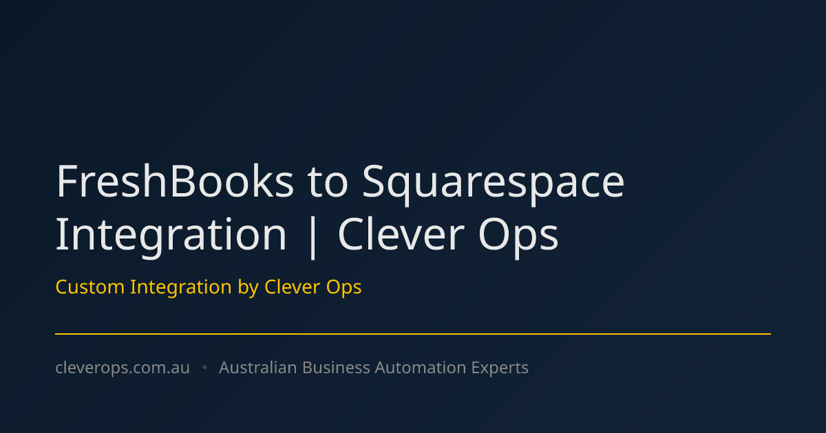 FreshBooks to Squarespace Integration | Clever Ops