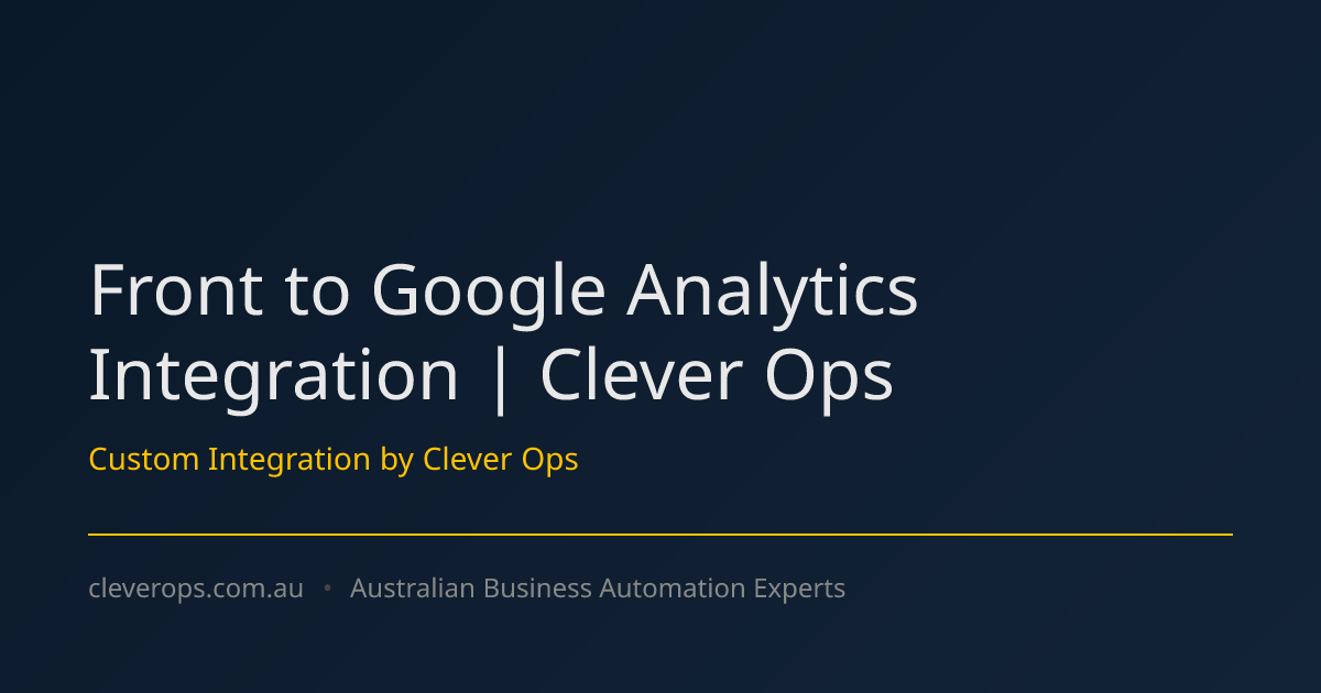 Front to Google Analytics Integration | Clever Ops
