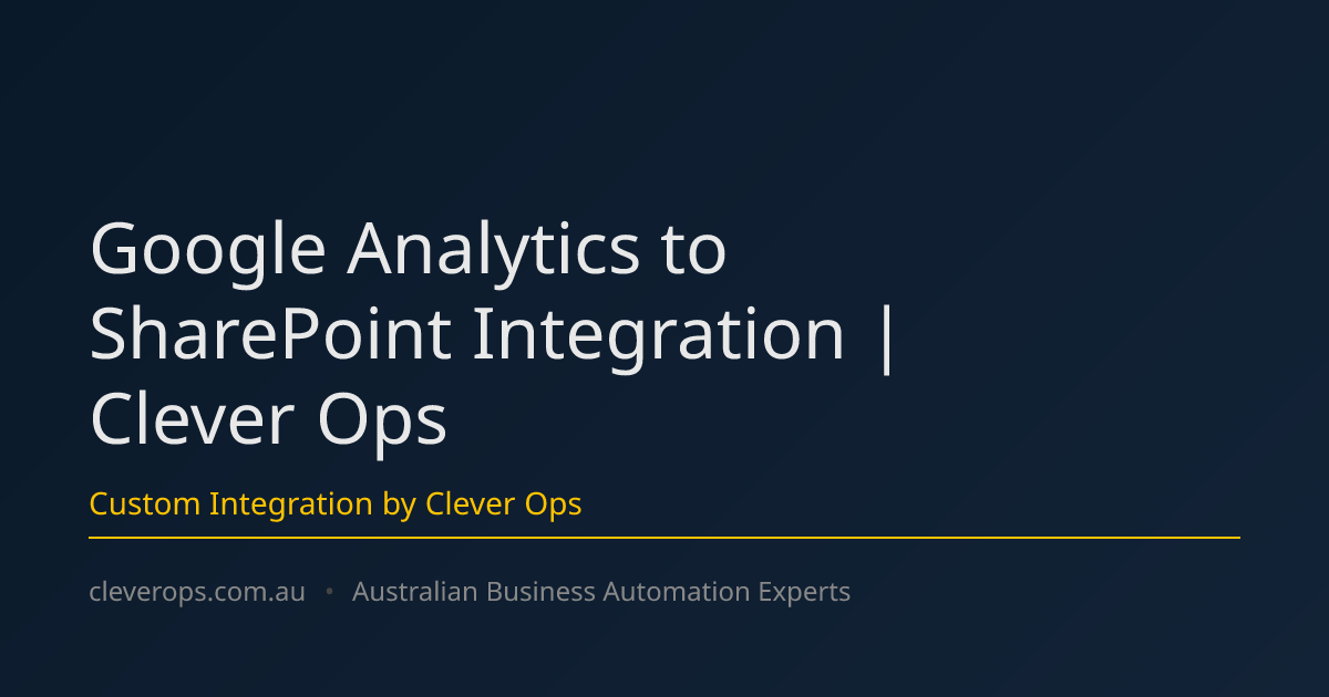 Google Analytics to SharePoint Integration | Clever Ops