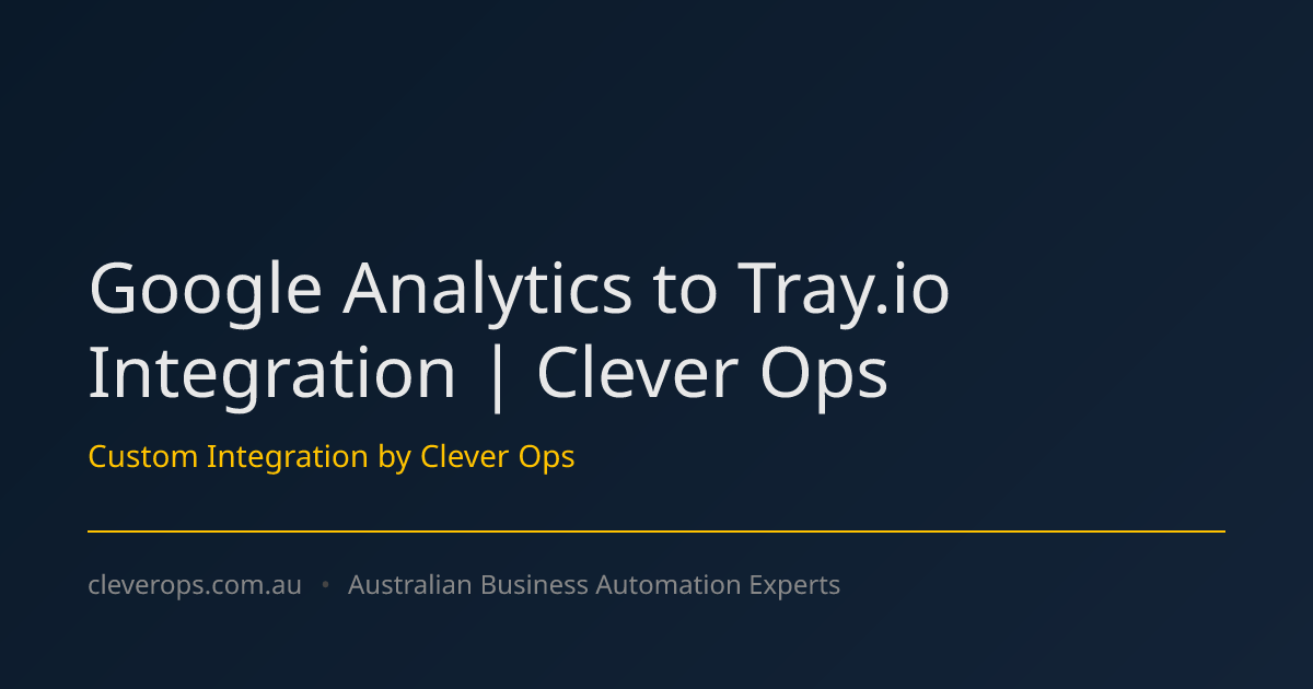 Google Analytics to Tray.io Integration | Clever Ops
