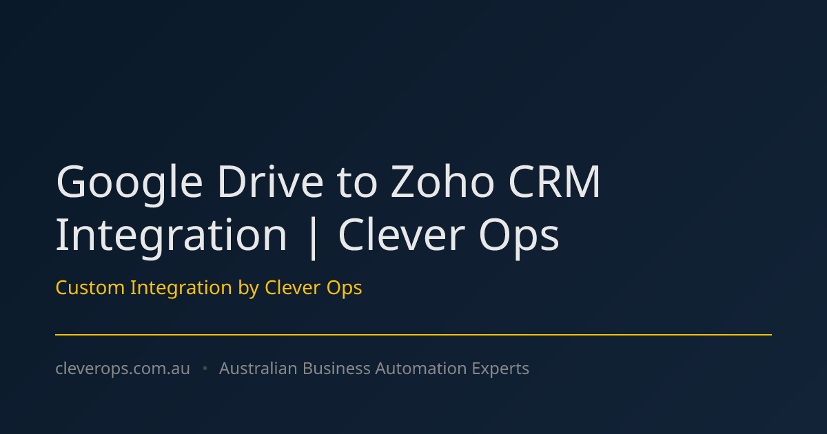 Google Drive to Zoho CRM Integration | Clever Ops