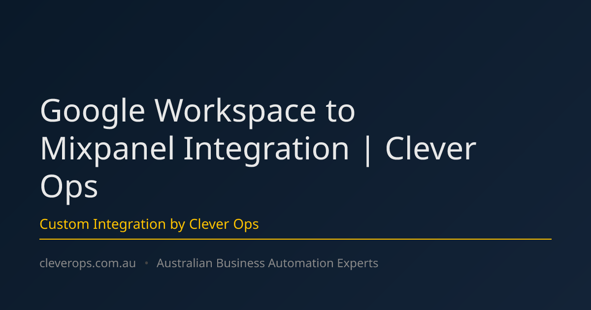 Google Workspace to Mixpanel Integration | Clever Ops