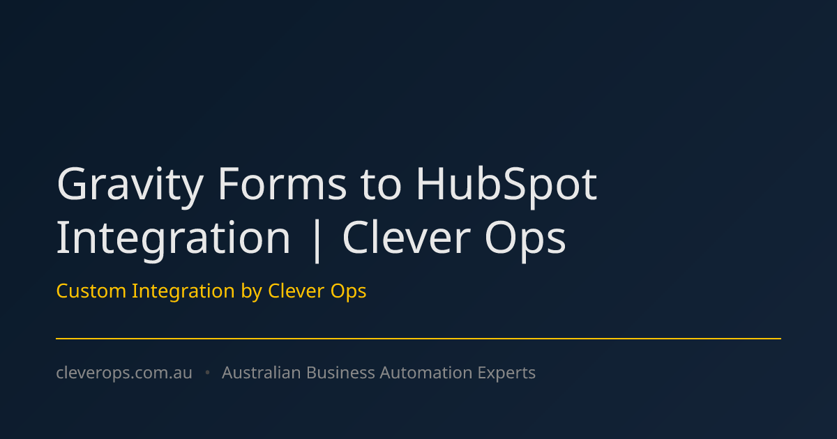 Gravity Forms to HubSpot Integration | Clever Ops