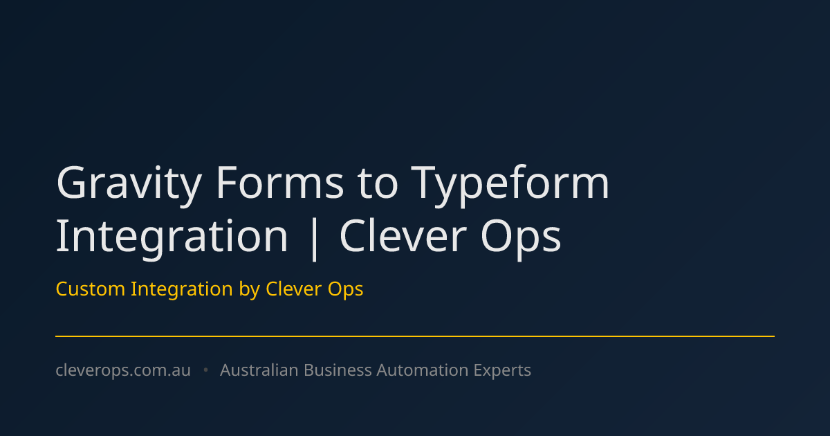 Gravity Forms to Typeform Integration | Clever Ops