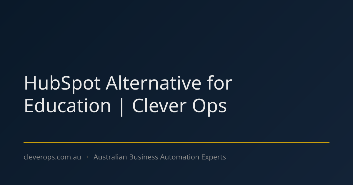 HubSpot Alternative for Education | Clever Ops