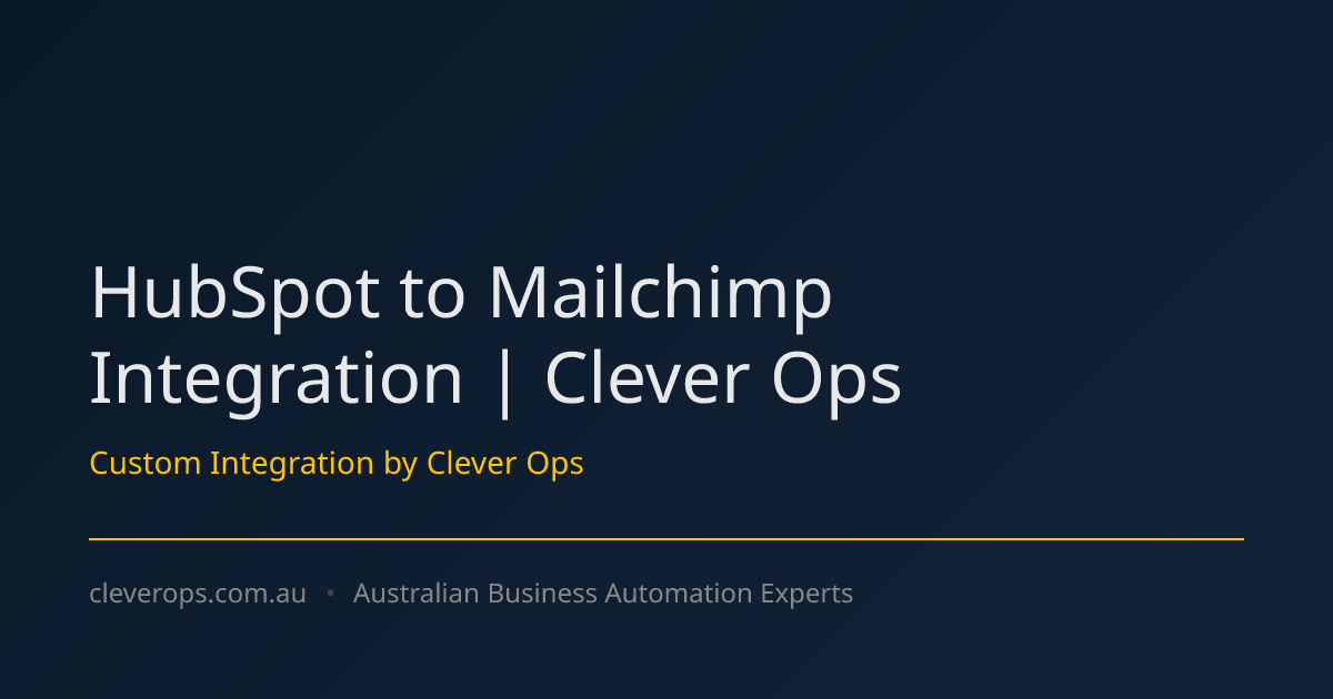 HubSpot to Mailchimp Integration | Clever Ops