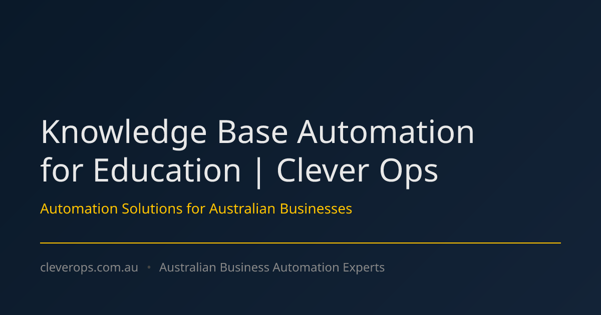 Knowledge Base Automation for Education | Clever Ops
