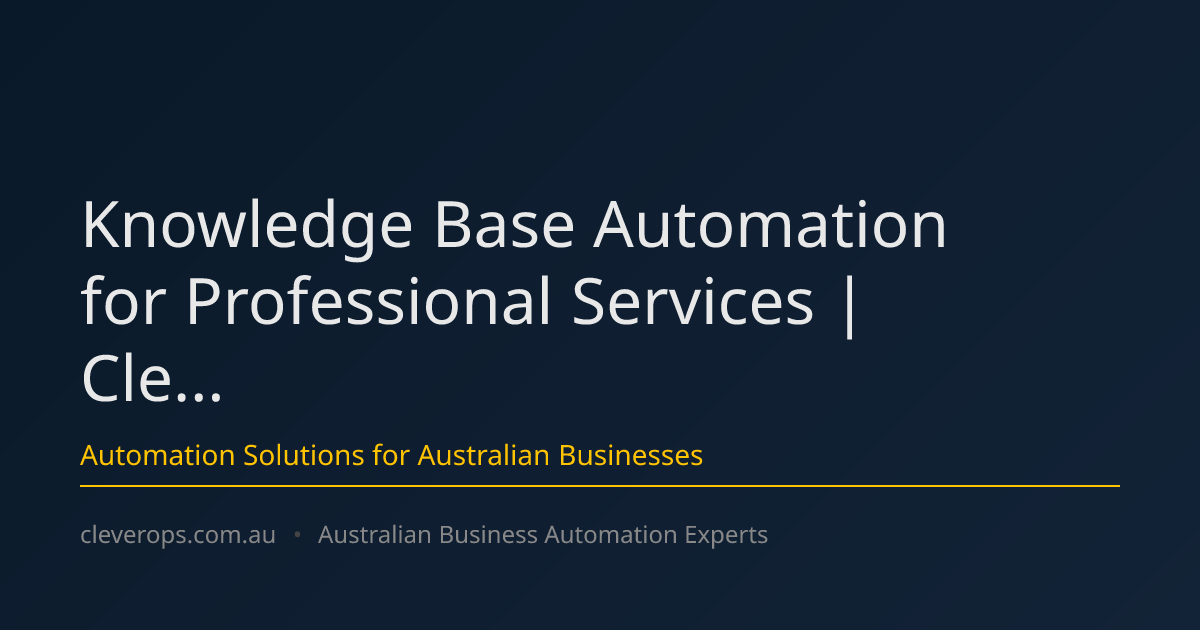 Knowledge Base Automation for Professional Services | Cle...