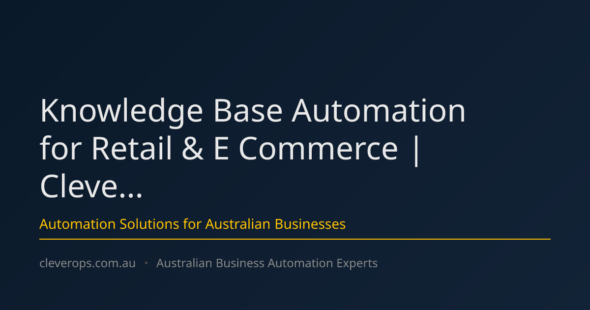 Knowledge Base Automation for Retail & E-commerce | Cleve...