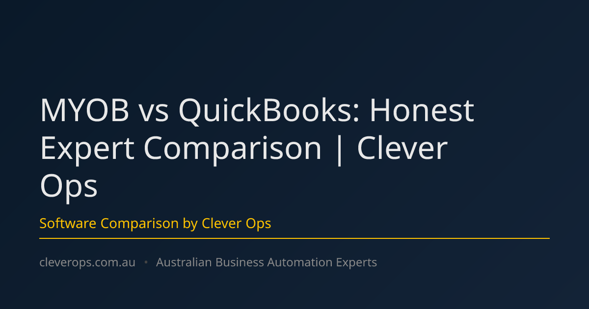MYOB vs QuickBooks: Honest Expert Comparison | Clever Ops
