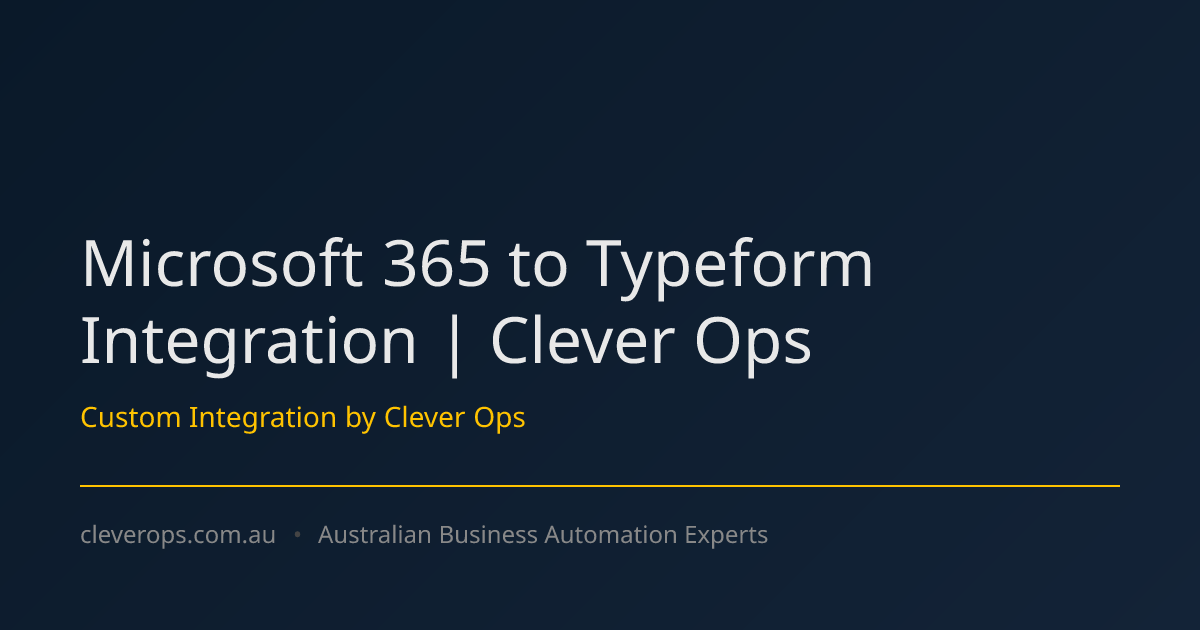 Microsoft 365 to Typeform Integration | Clever Ops