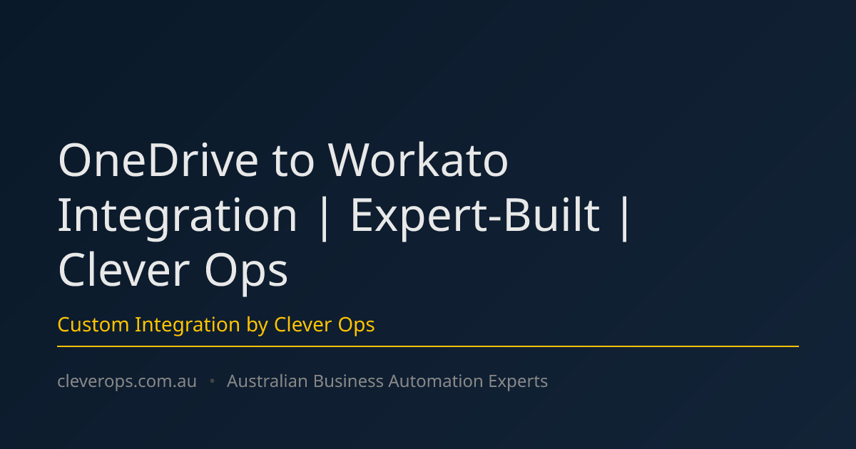 OneDrive to Workato Integration | Expert-Built | Clever Ops