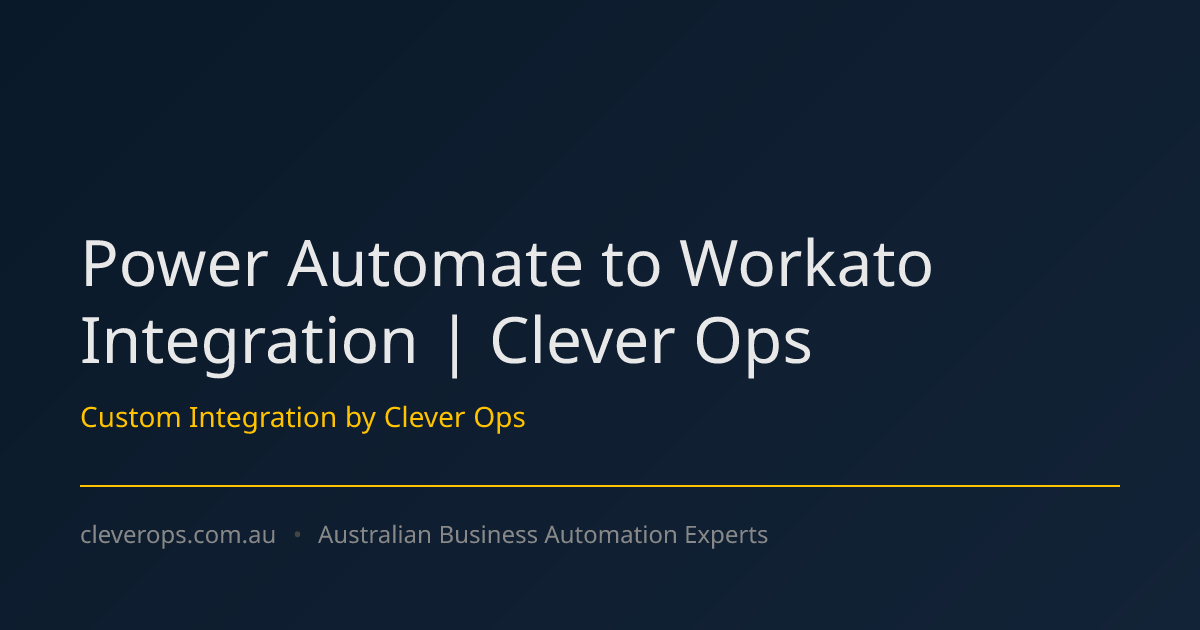 Power Automate to Workato Integration | Clever Ops