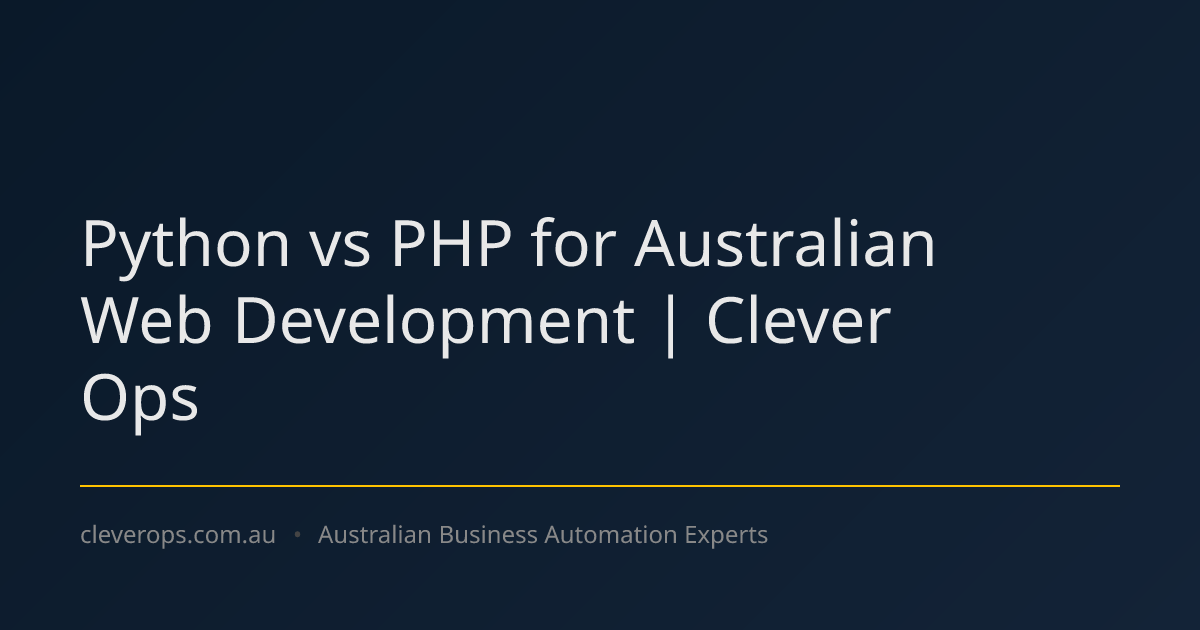 Python vs PHP for Australian Web Development | Clever Ops