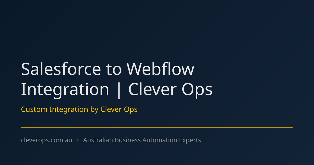 Salesforce to Webflow Integration | Clever Ops