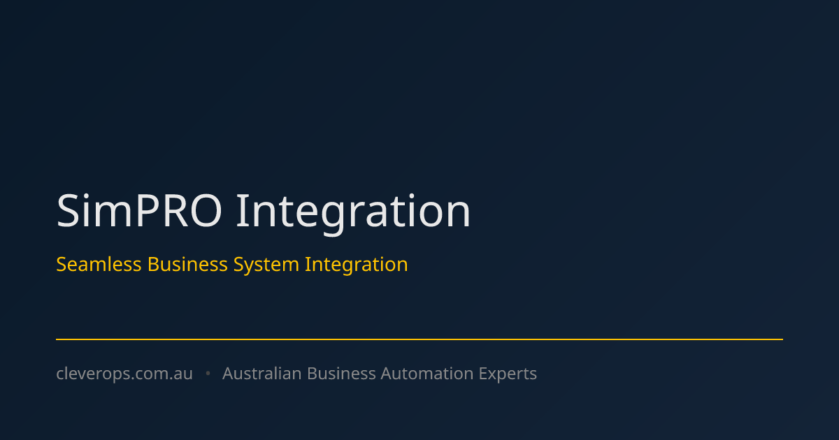 SimPRO Integration Services Australia | Trade Business Automation
