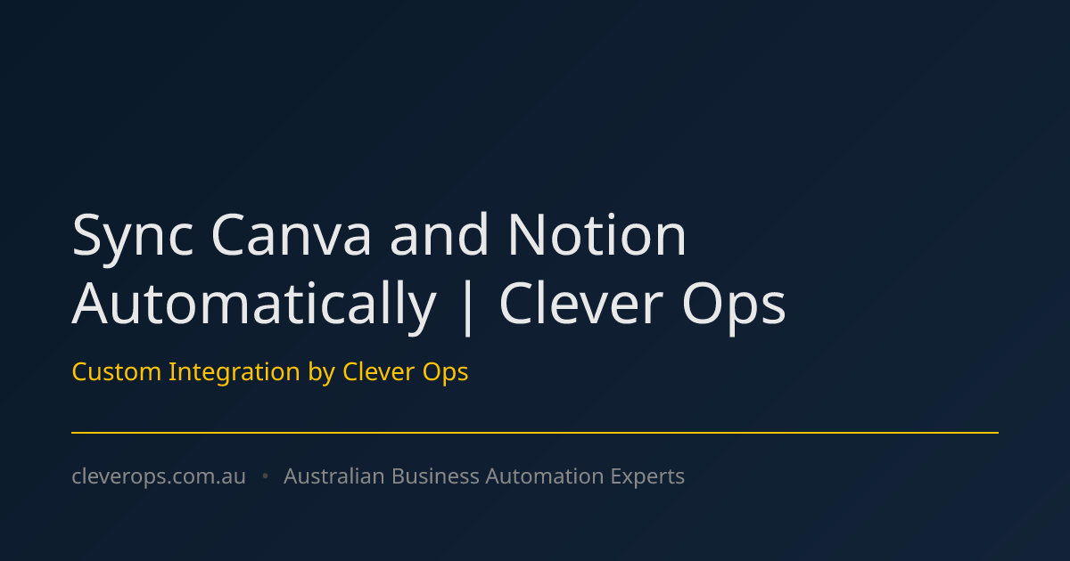 Sync Canva and Notion Automatically | Clever Ops
