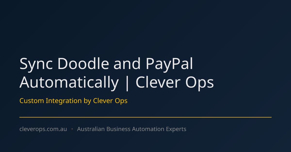 Sync Doodle and PayPal Automatically | Clever Ops