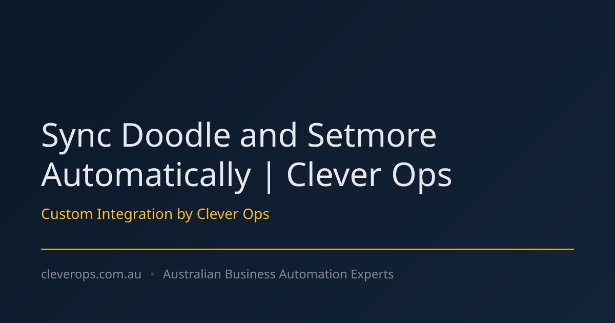 Sync Doodle and Setmore Automatically | Clever Ops