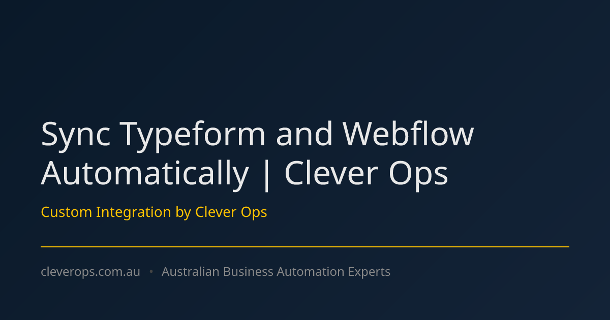 Sync Typeform and Webflow Automatically | Clever Ops