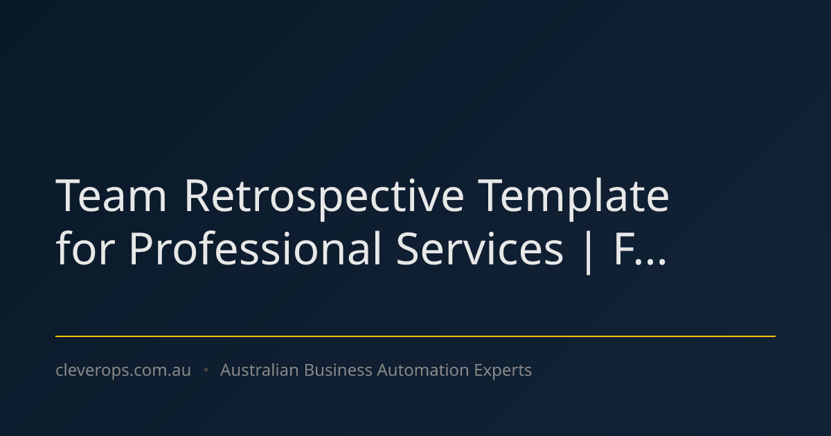 Team Retrospective Template for Professional Services | F...