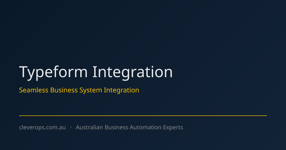 Typeform Integration Services Australia | Forms, Surveys & Lead Capture