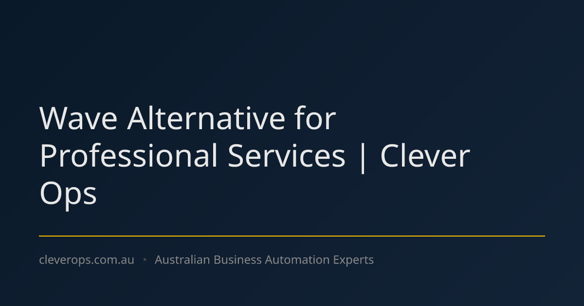 Wave Alternative for Professional Services | Clever Ops