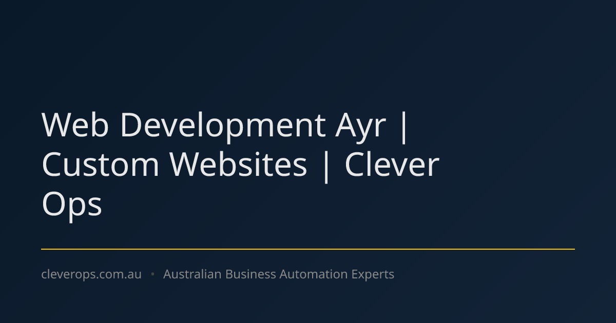 Web Development Ayr | Custom Websites | Clever Ops