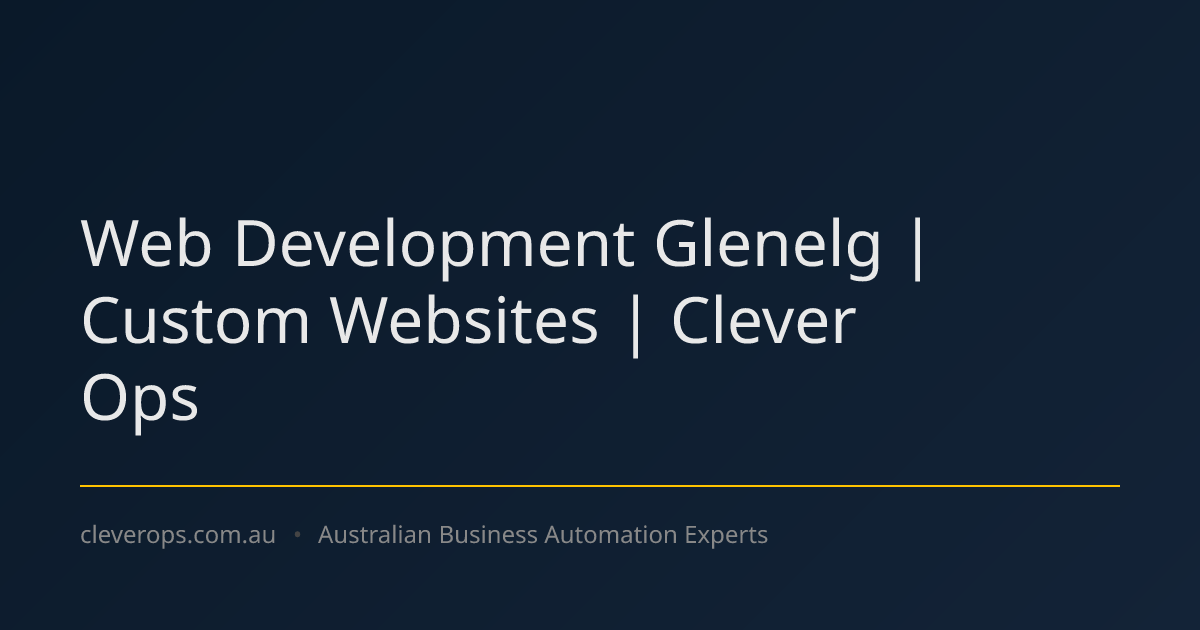 Web Development Glenelg | Custom Websites | Clever Ops