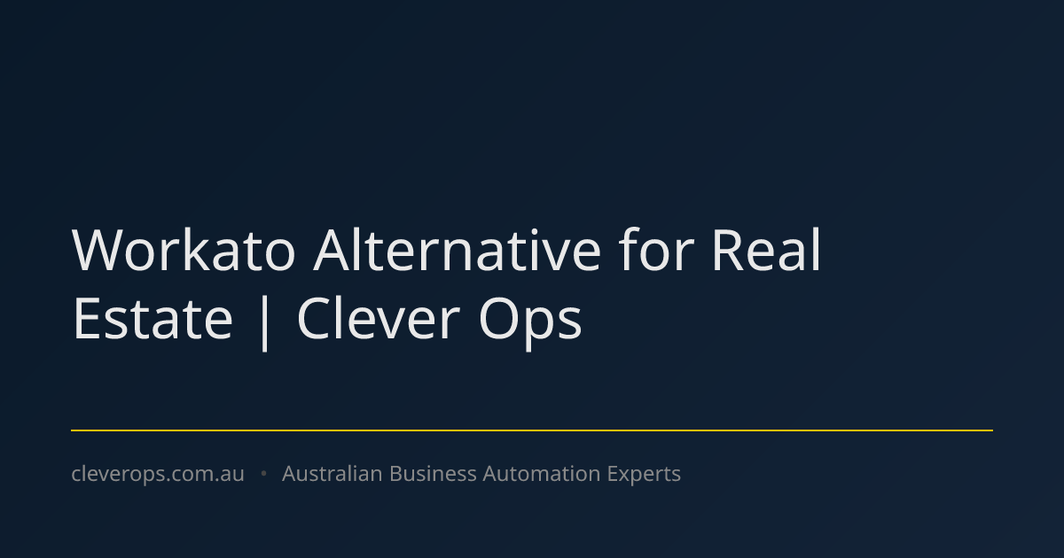 Workato Alternative for Real Estate | Clever Ops