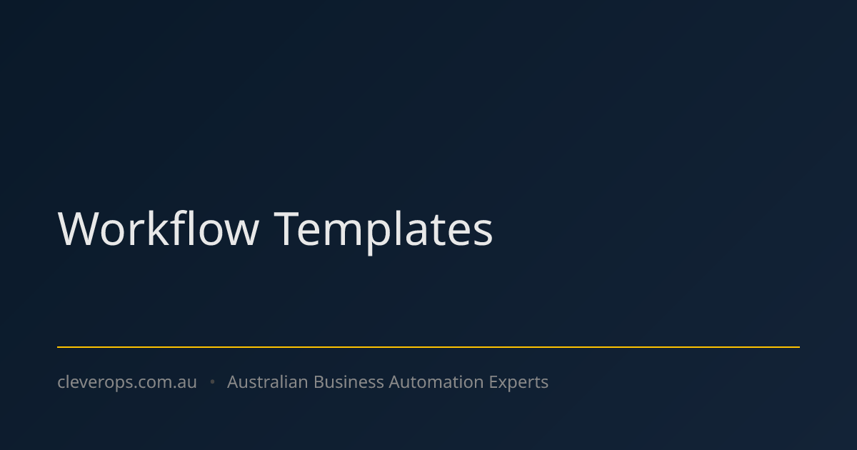 Workflow Templates | Free Business Templates | Clever Ops